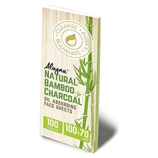 Hojas Absorbentes de Aceite Alayna Carbón de Bambú 100 Unidades