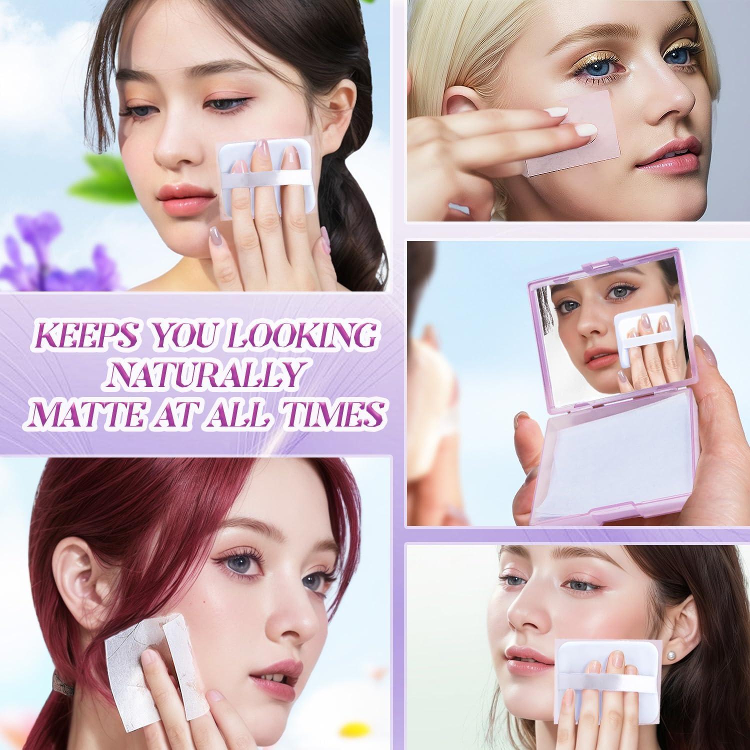 BOROLA Set de Hojas Absorbentes de Aceite 100 Hojas Púrpura