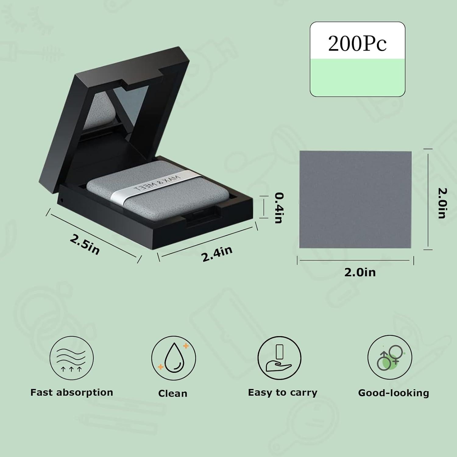 Hojas Absorbentes de Aceite WishLotus 200 Piezas Lino