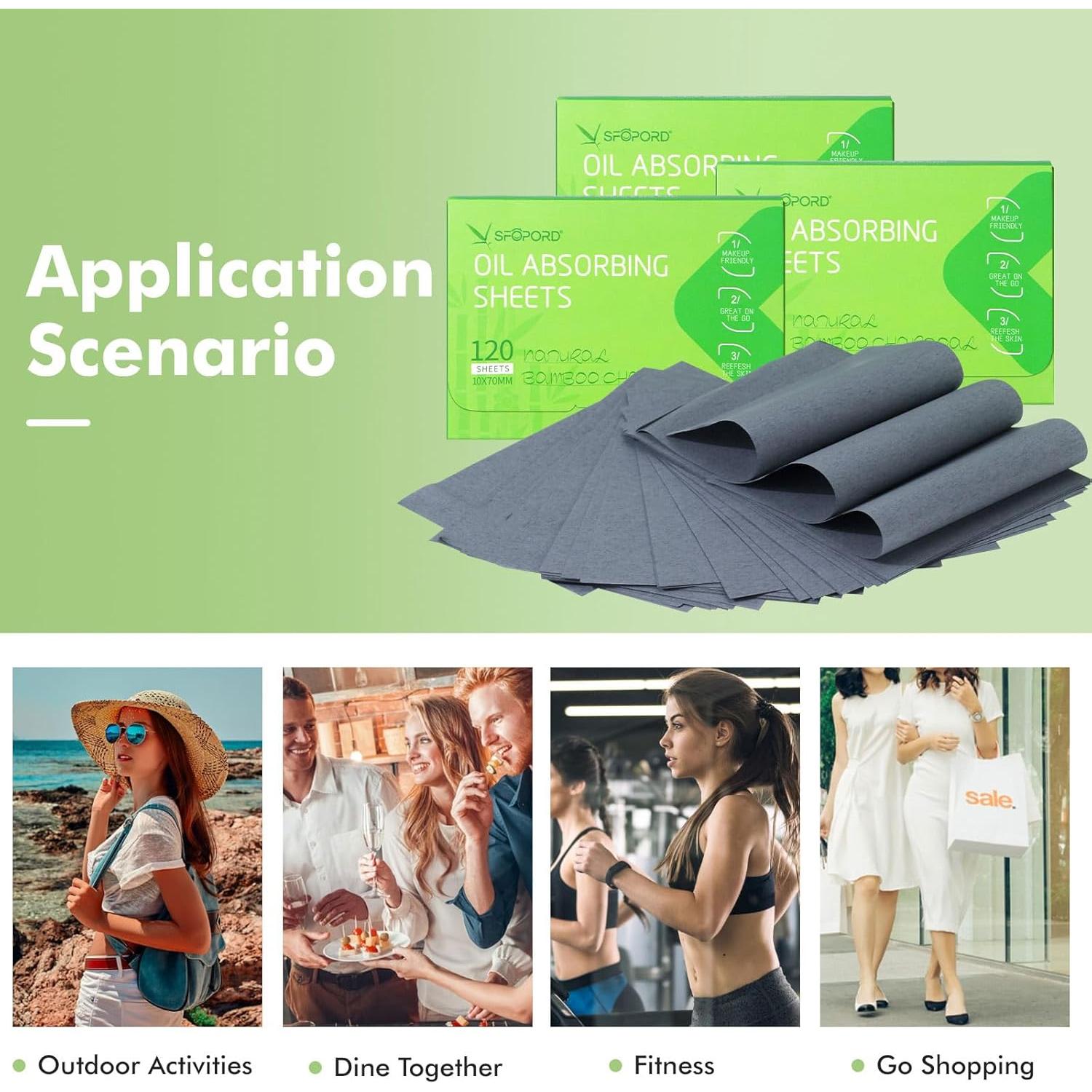 Hojas Absorbentes de Aceite SFOPORD - 240 Hojas 10x7 cm