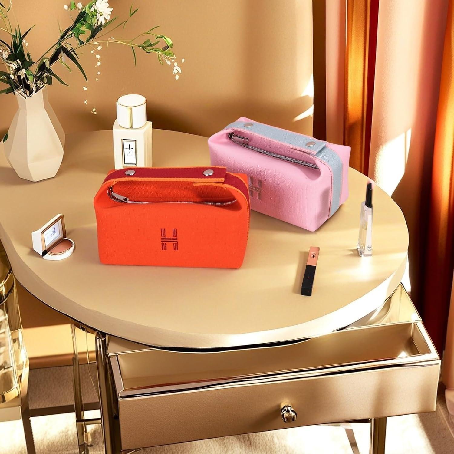 Bolsa de Maquillaje Sluxa Naranja Roja Organizador 32.77cm