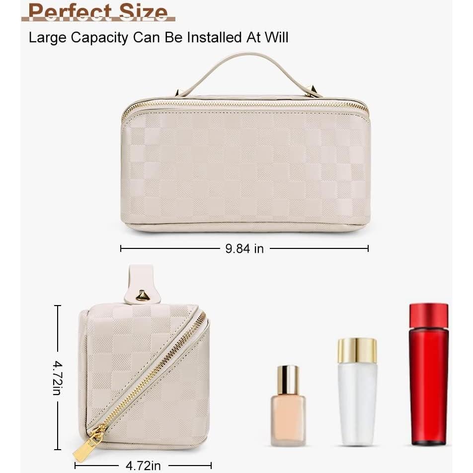 Bolsa de Cosméticos Grande Runpuhu Cuadrícula Impermeable 25x12cm