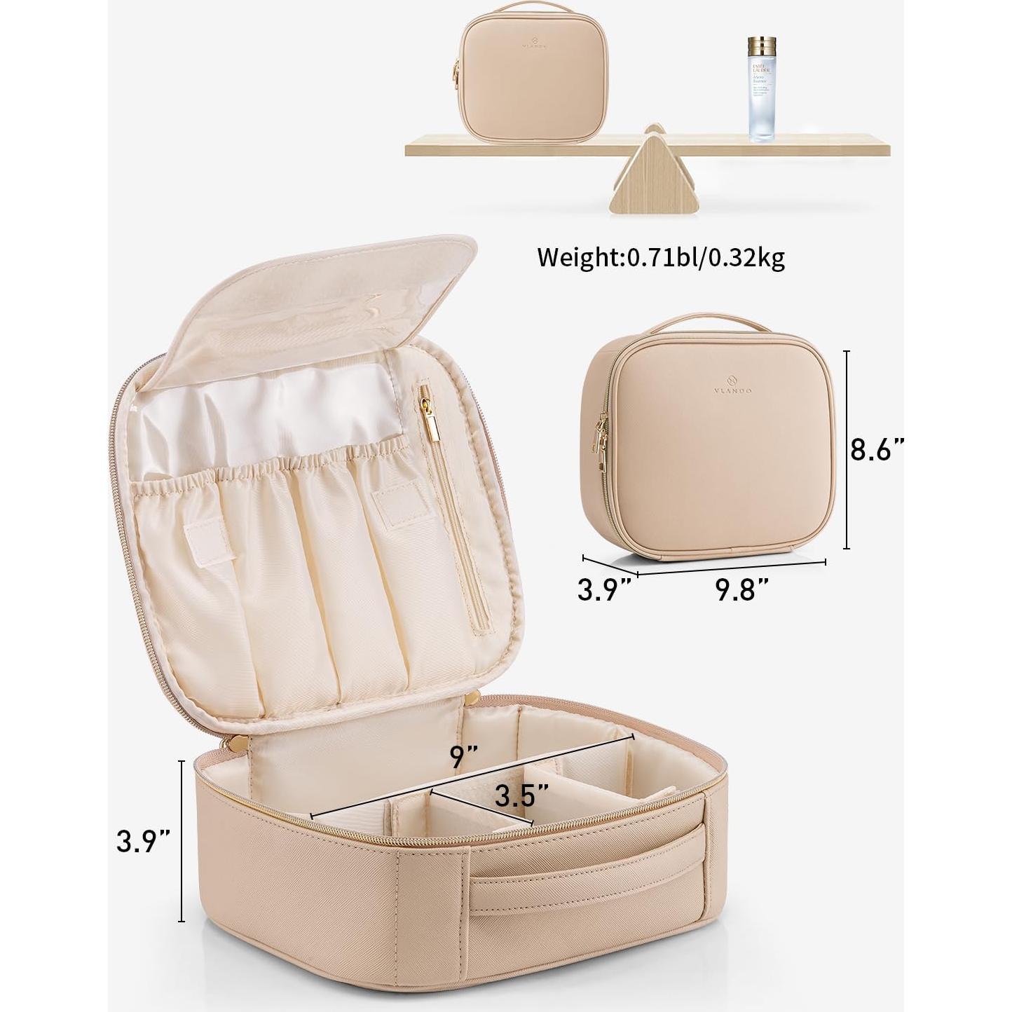 Bolsa de Maquillaje Vlando Mediana Cuero PU Impermeable