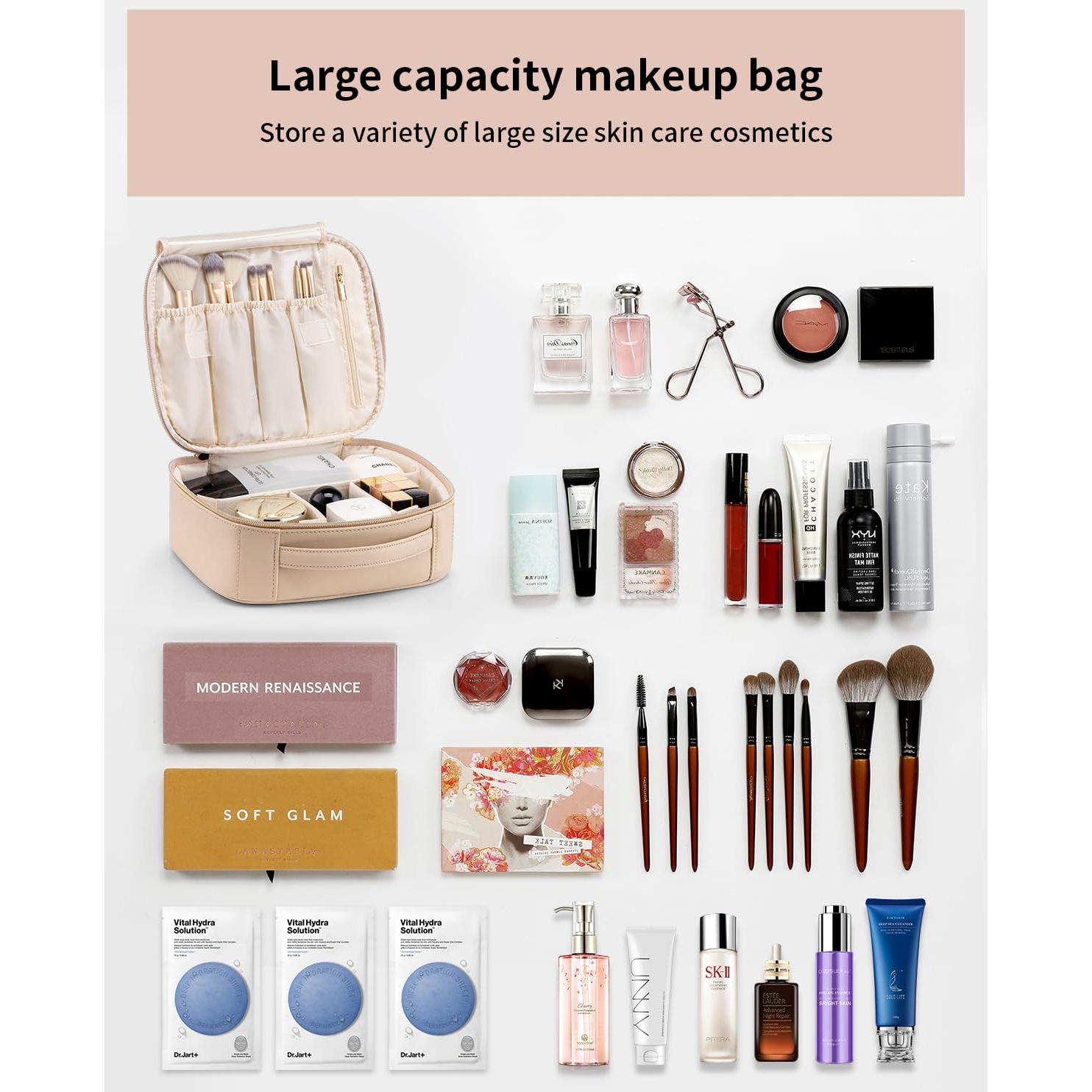 Bolsa de Maquillaje Vlando Mediana Cuero PU Impermeable