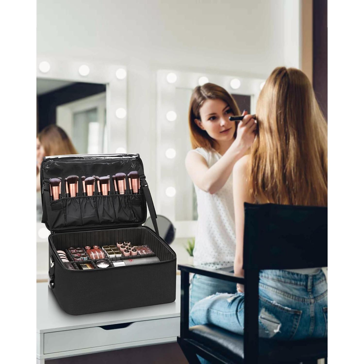 Bolsa de Maquillaje Relavel Grande con Divisores Ajustables