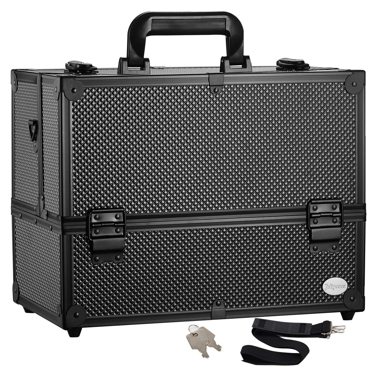 Estuche de Maquillaje Profesional Joligrace 35.5x28x21cm Negro