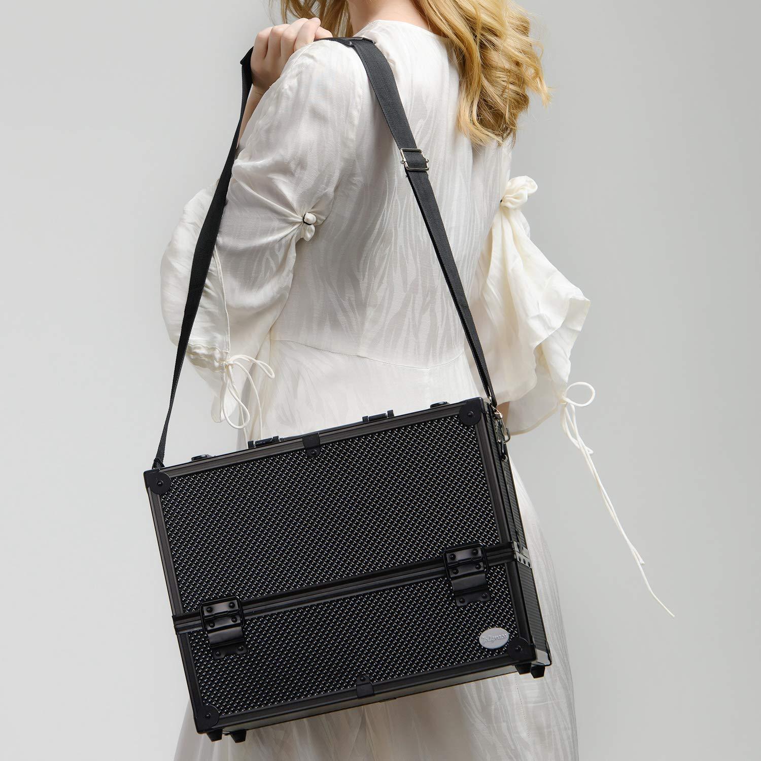 Estuche de Maquillaje Profesional Joligrace 35.5x28x21cm Negro