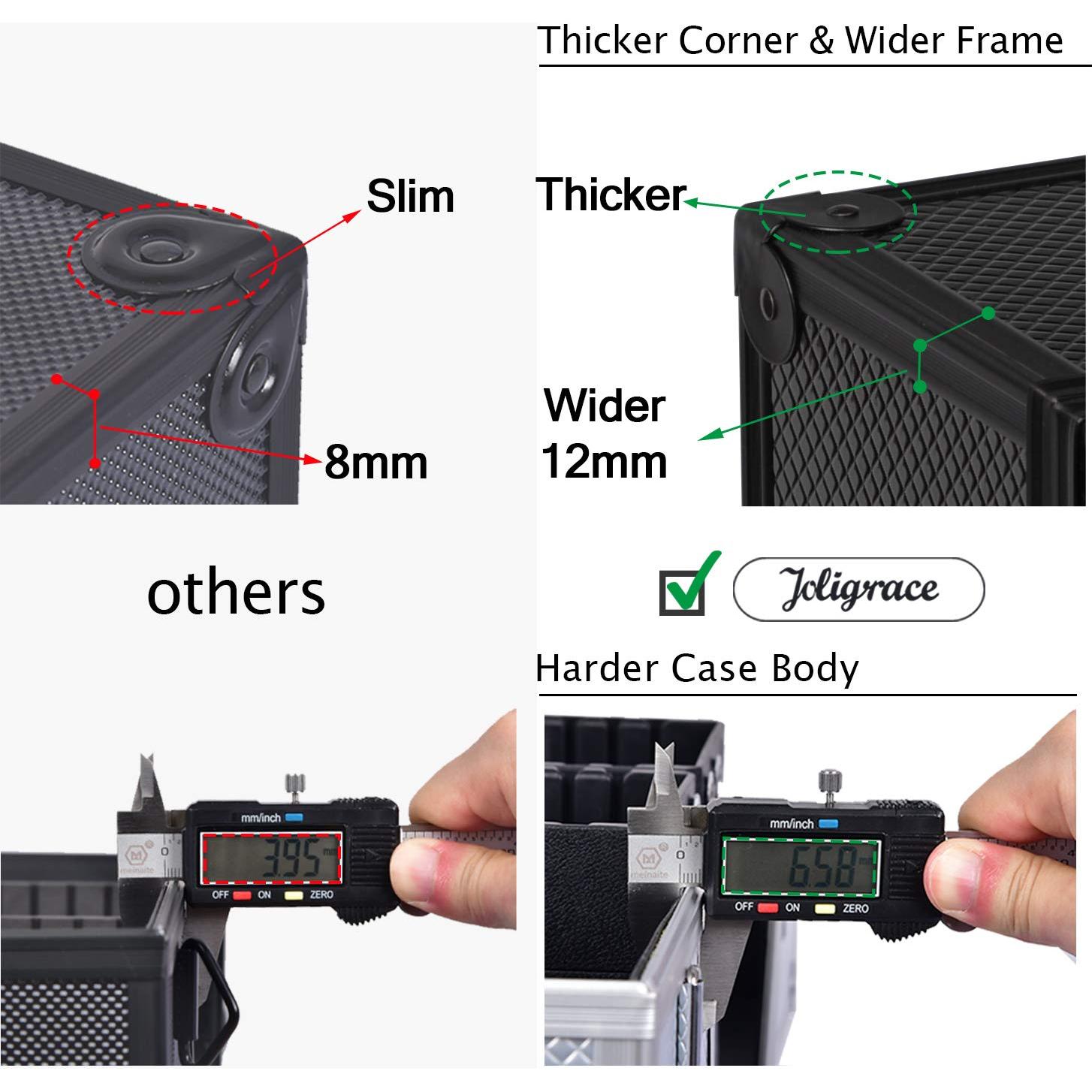 Estuche de Maquillaje Profesional Joligrace 35.5x28x21cm Negro