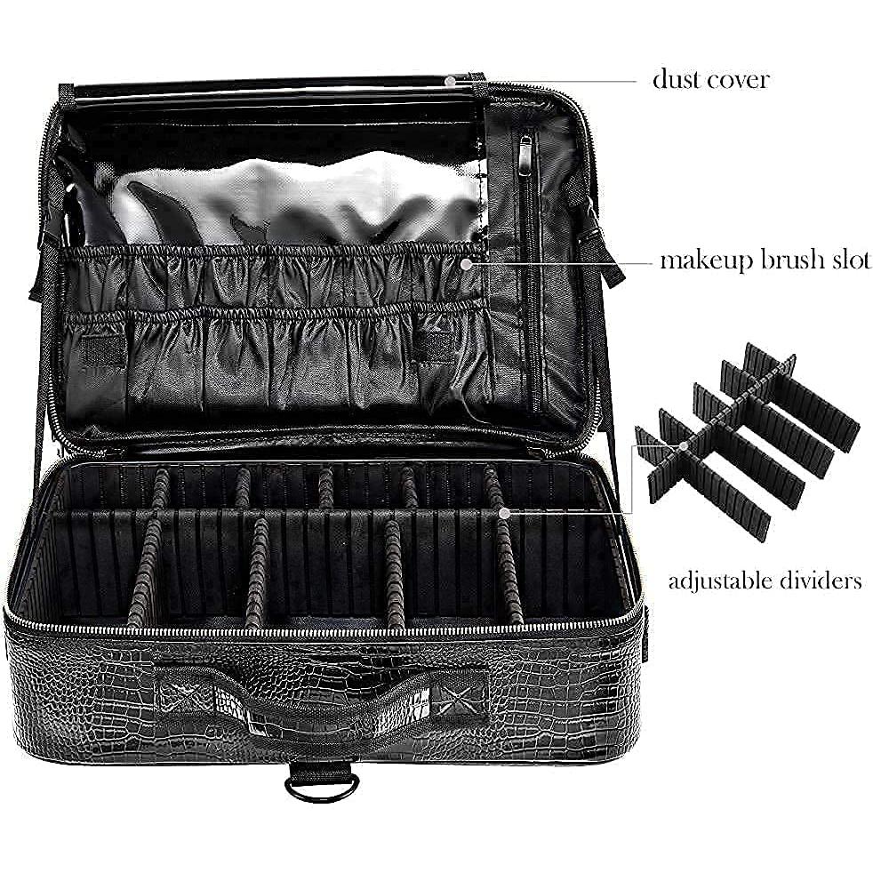 Estuche de Maquillaje de Viaje GZCZ Grande Patrón Cocodrilo