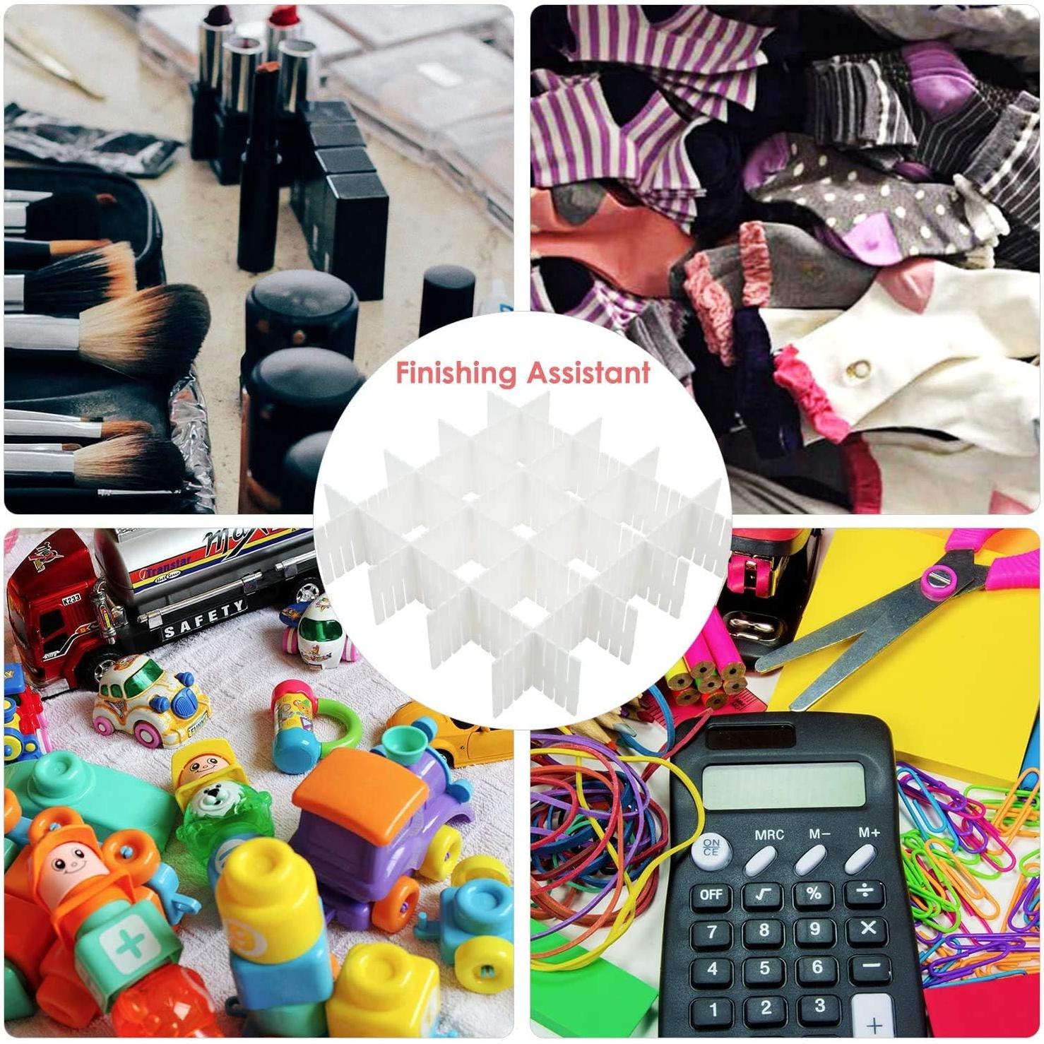 Divisores de Cajón 40Pcs Flytianmy Ajustables Negros