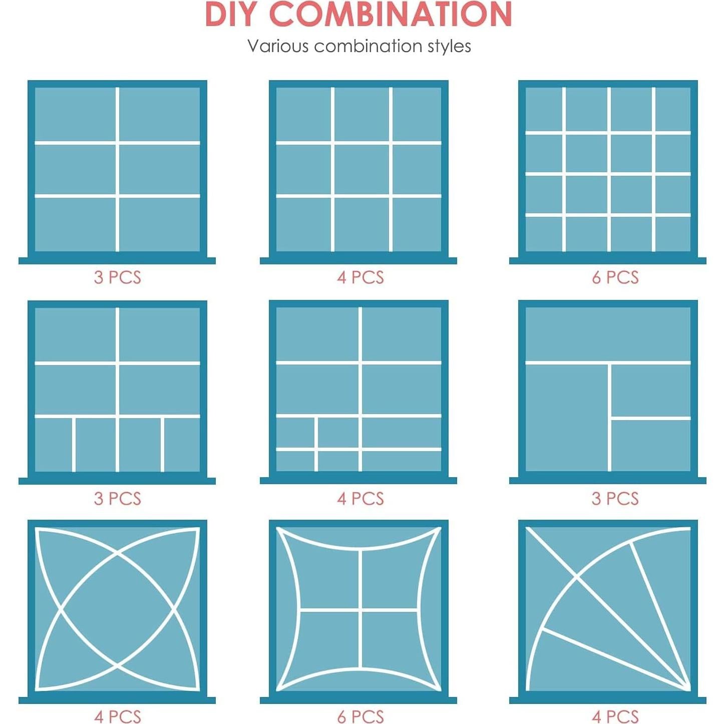 Divisores de Cajón 40Pcs Flytianmy Ajustables Negros