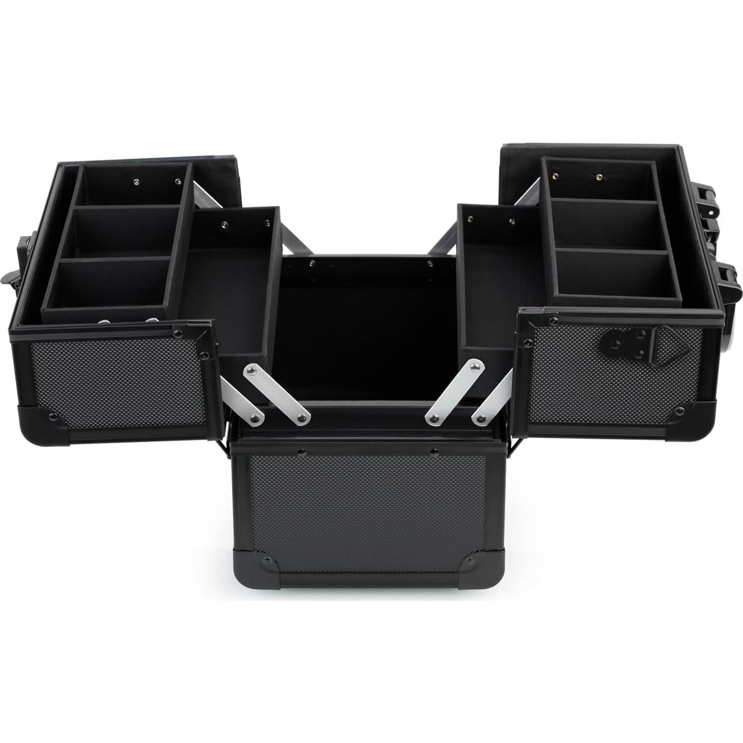 Estuche de Maquillaje OUDMAY Profesional Negro 25,4x17,4x23,5cm