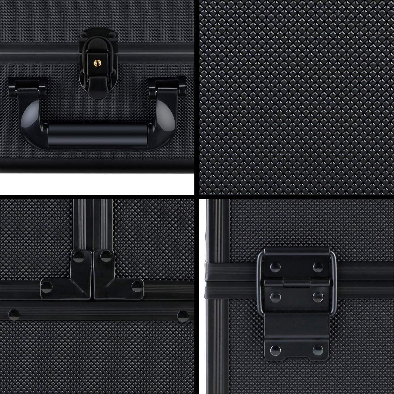 Estuche de Maquillaje OUDMAY Profesional Negro 25,4x17,4x23,5cm