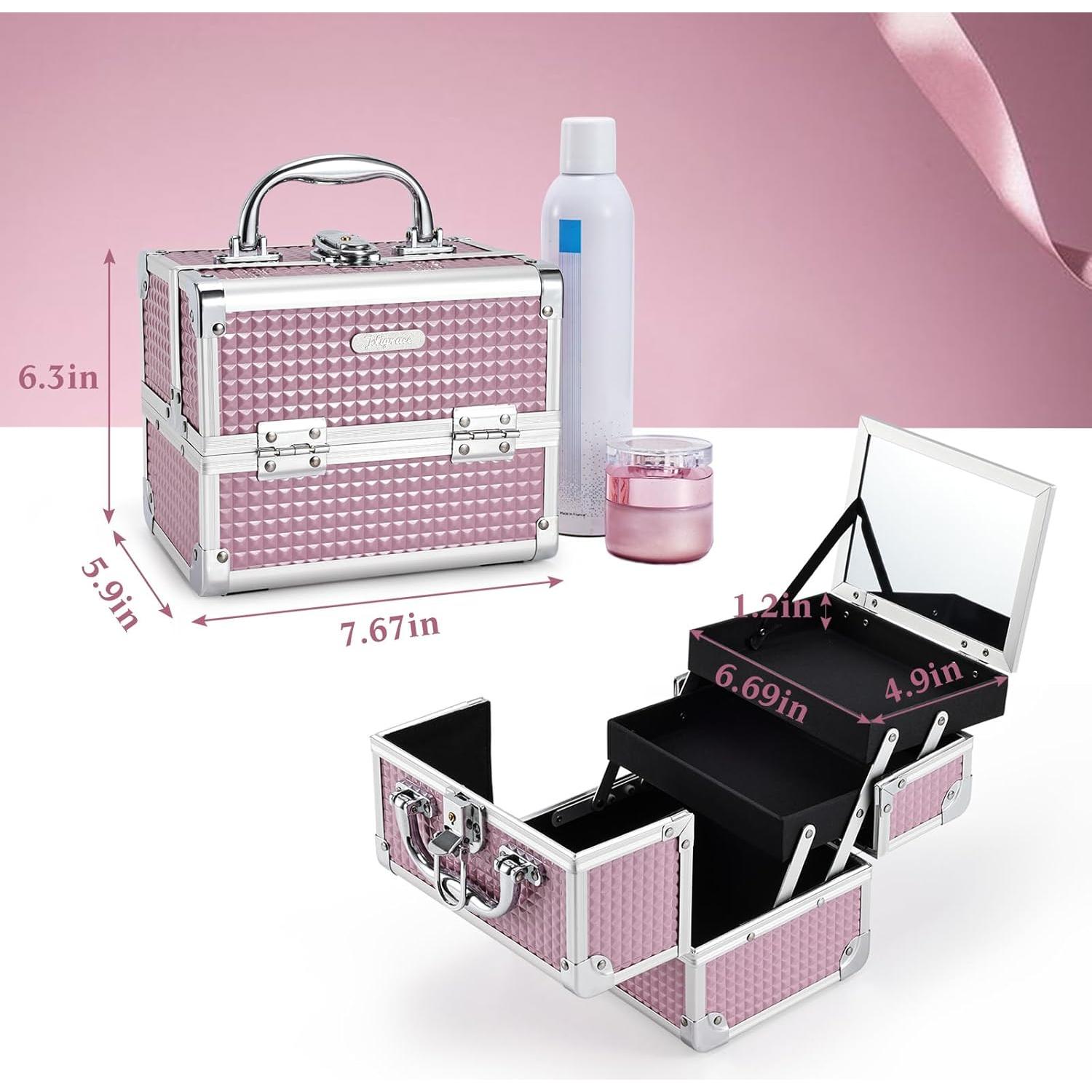 Estuche de Maquillaje Joligrace Rosa 19.56x16x14.99cm