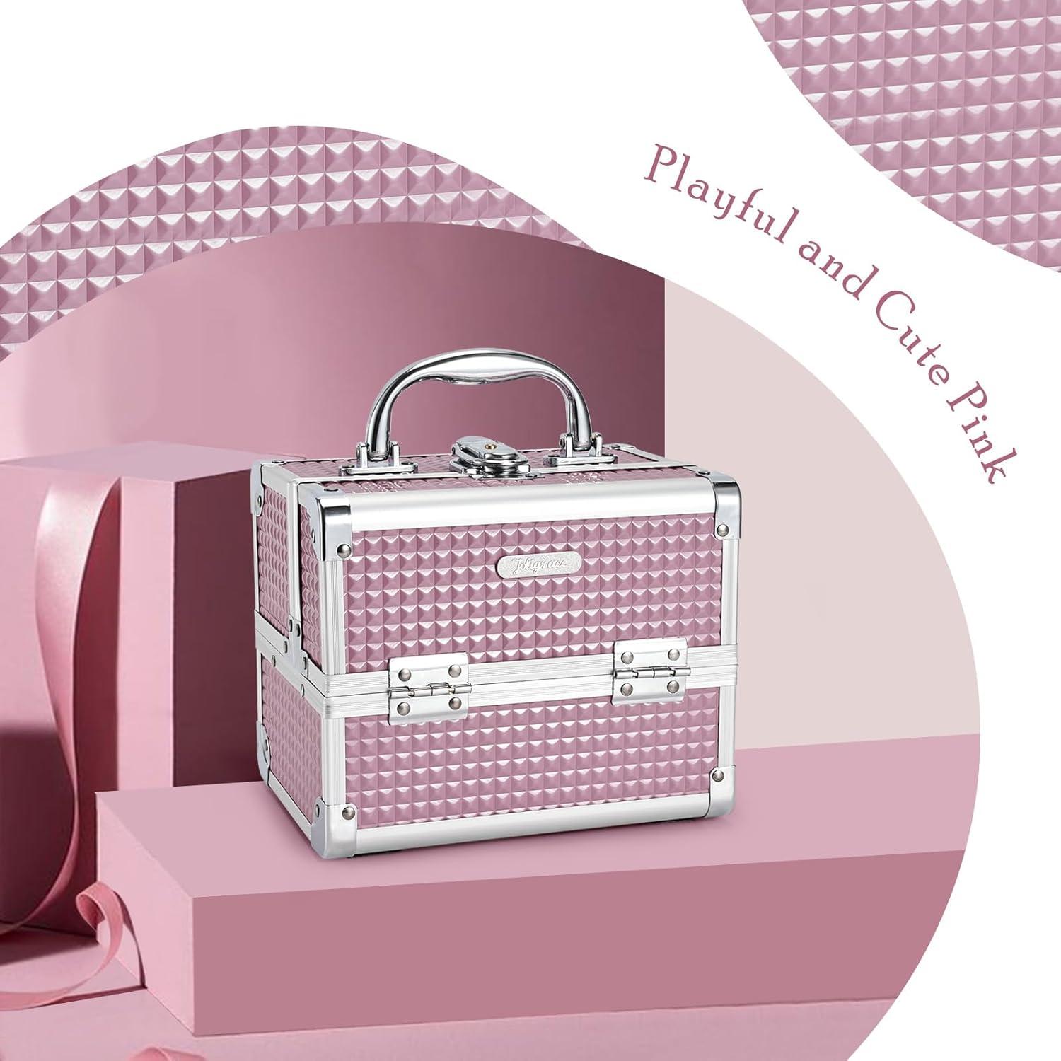 Estuche de Maquillaje Joligrace Rosa 19.56x16x14.99cm