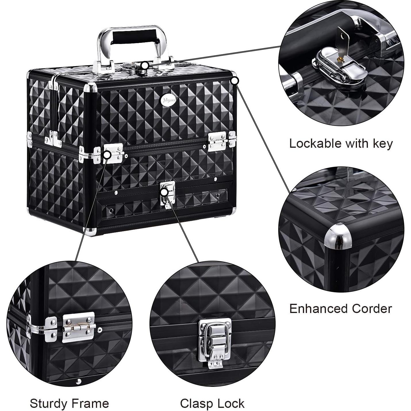 Estuche de Maquillaje Profesional Joligrace Negro 29,97x17,78x22,86cm