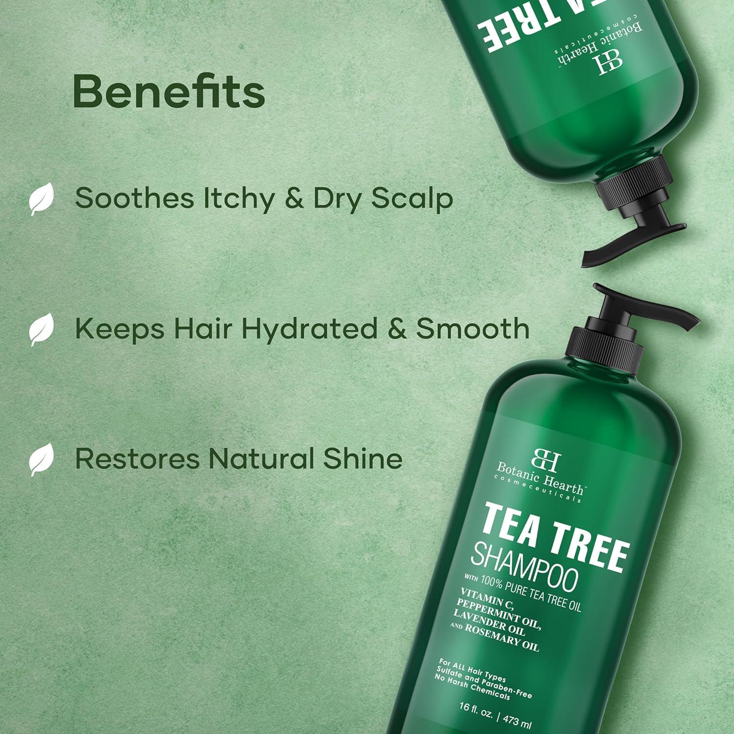 Champú Botanic Hearth Árbol de Té 473 ml Anticaspa