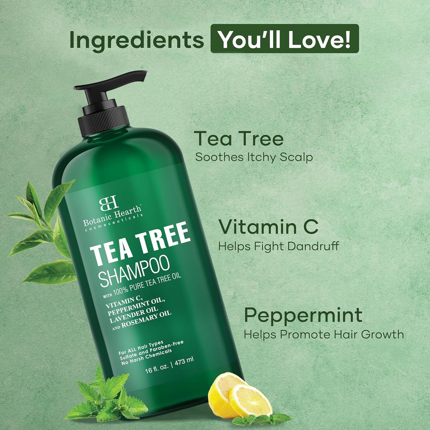 Champú Botanic Hearth Árbol de Té 473 ml Anticaspa