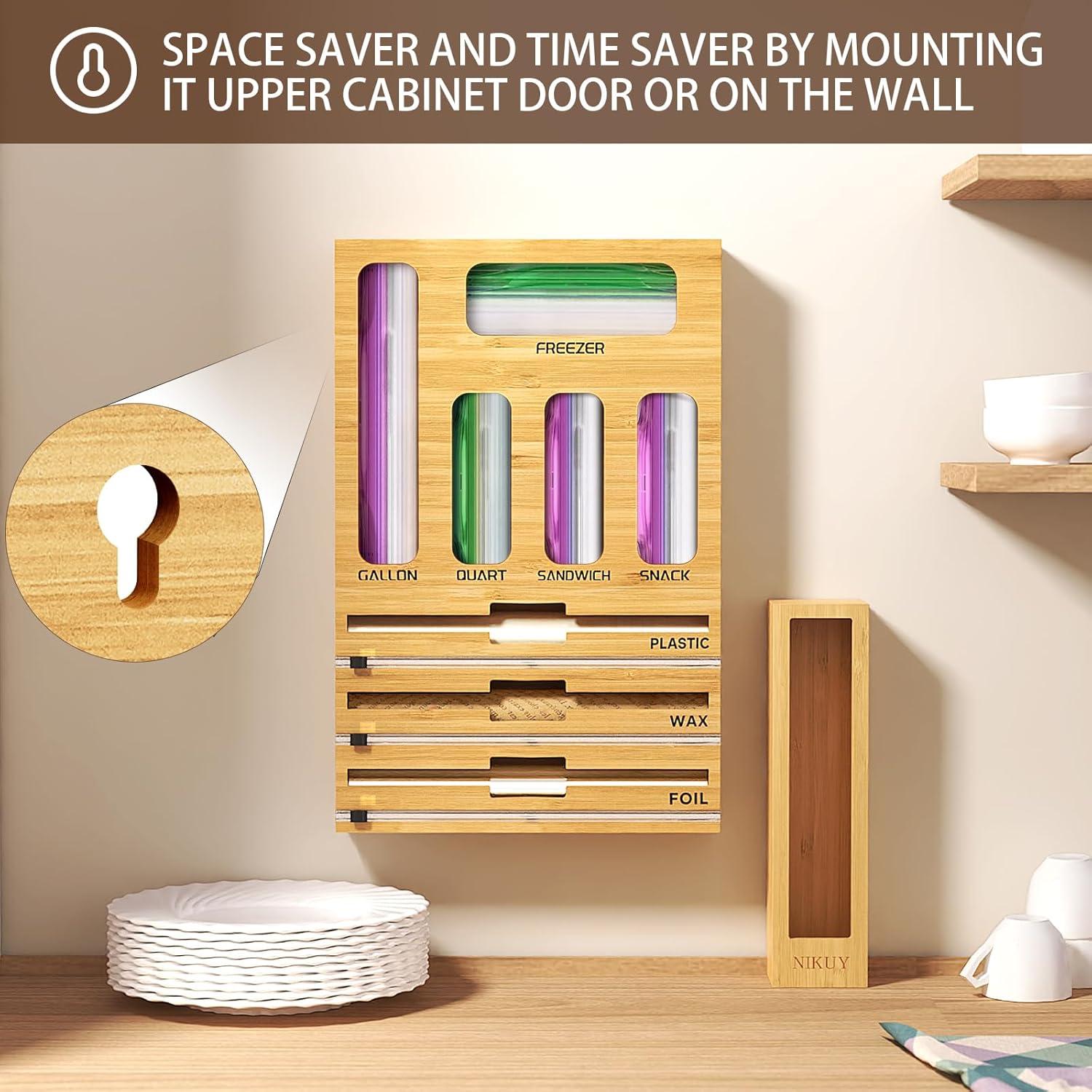 Organizador de papel aluminio y plástico NIKUY 9 en 1 para cocina