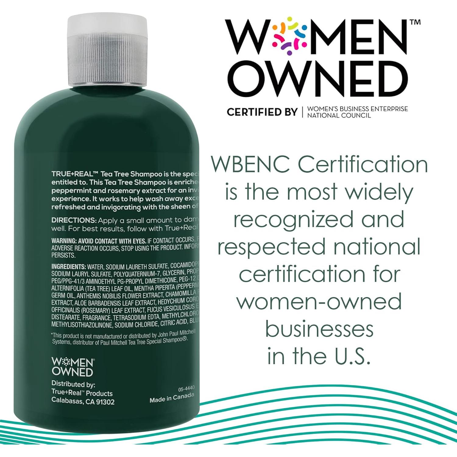 Champú de Árbol de Té True+Real 287 g Cuidado Profundo