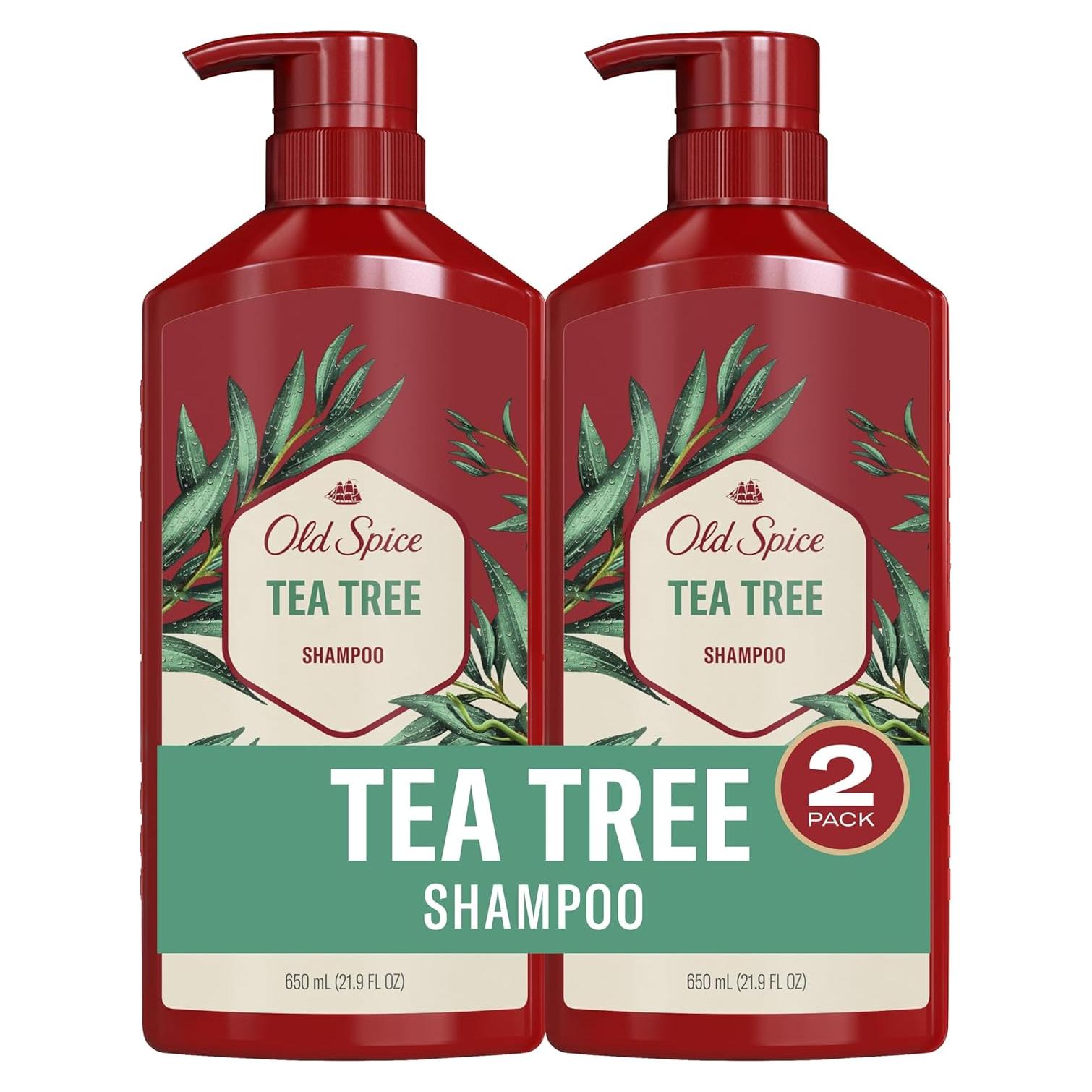 Champú Old Spice Tea Tree 620g Doble Pack para Hombres