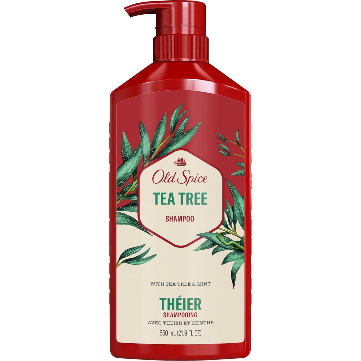 Champú Old Spice Tea Tree 620g Doble Pack para Hombres