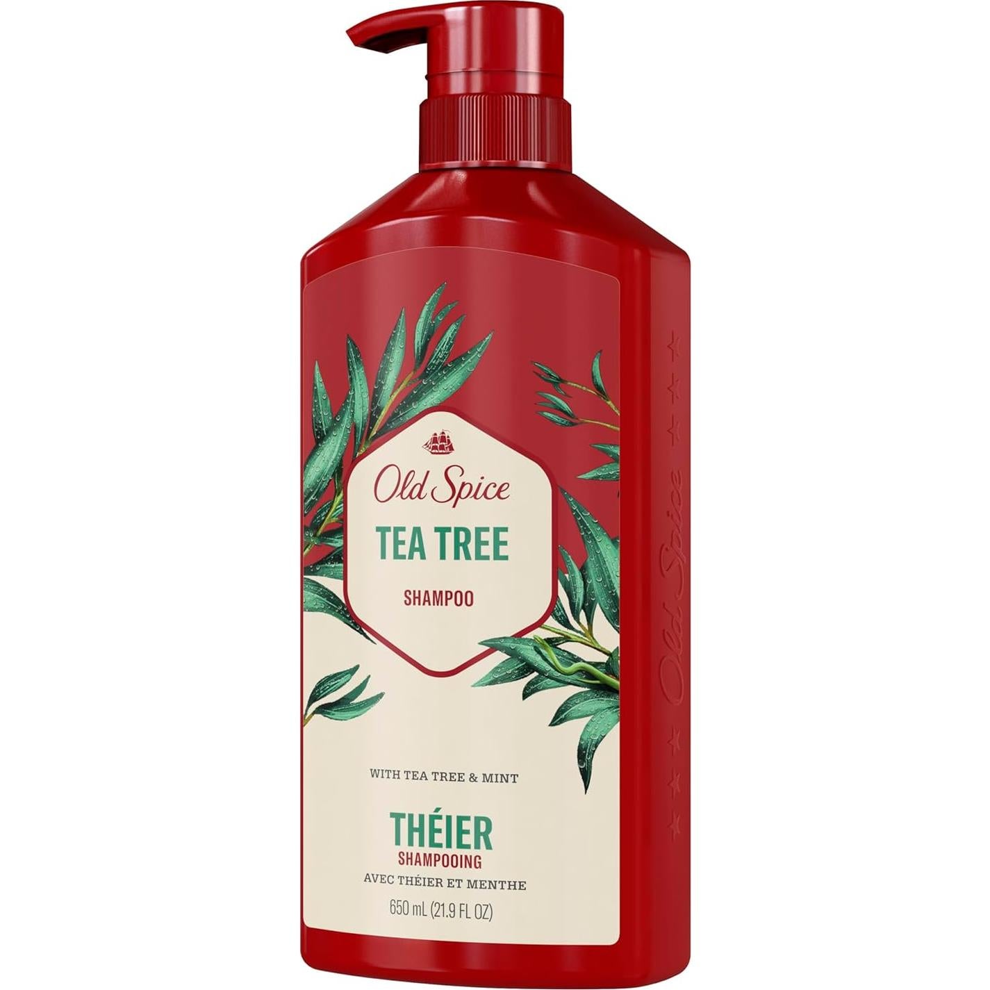 Champú Old Spice Tea Tree 620g Doble Pack para Hombres