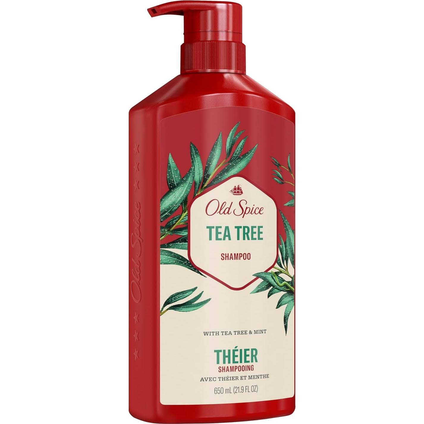 Champú Old Spice Tea Tree 620g Doble Pack para Hombres