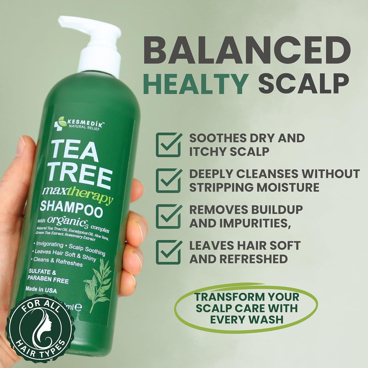 Champú de Aceite de Árbol de Té MaxTherapy 473 ml - Alivio Caspa