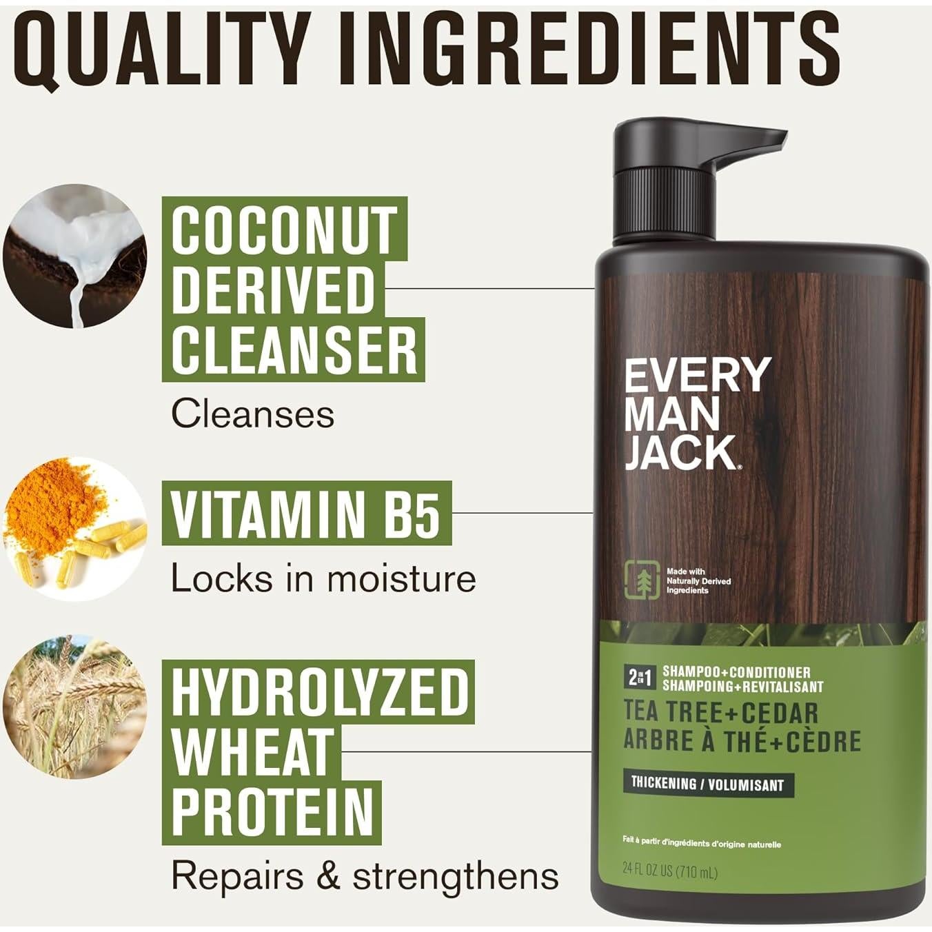 Champú y Acondicionador 2 en 1 Every Man Jack 710ml