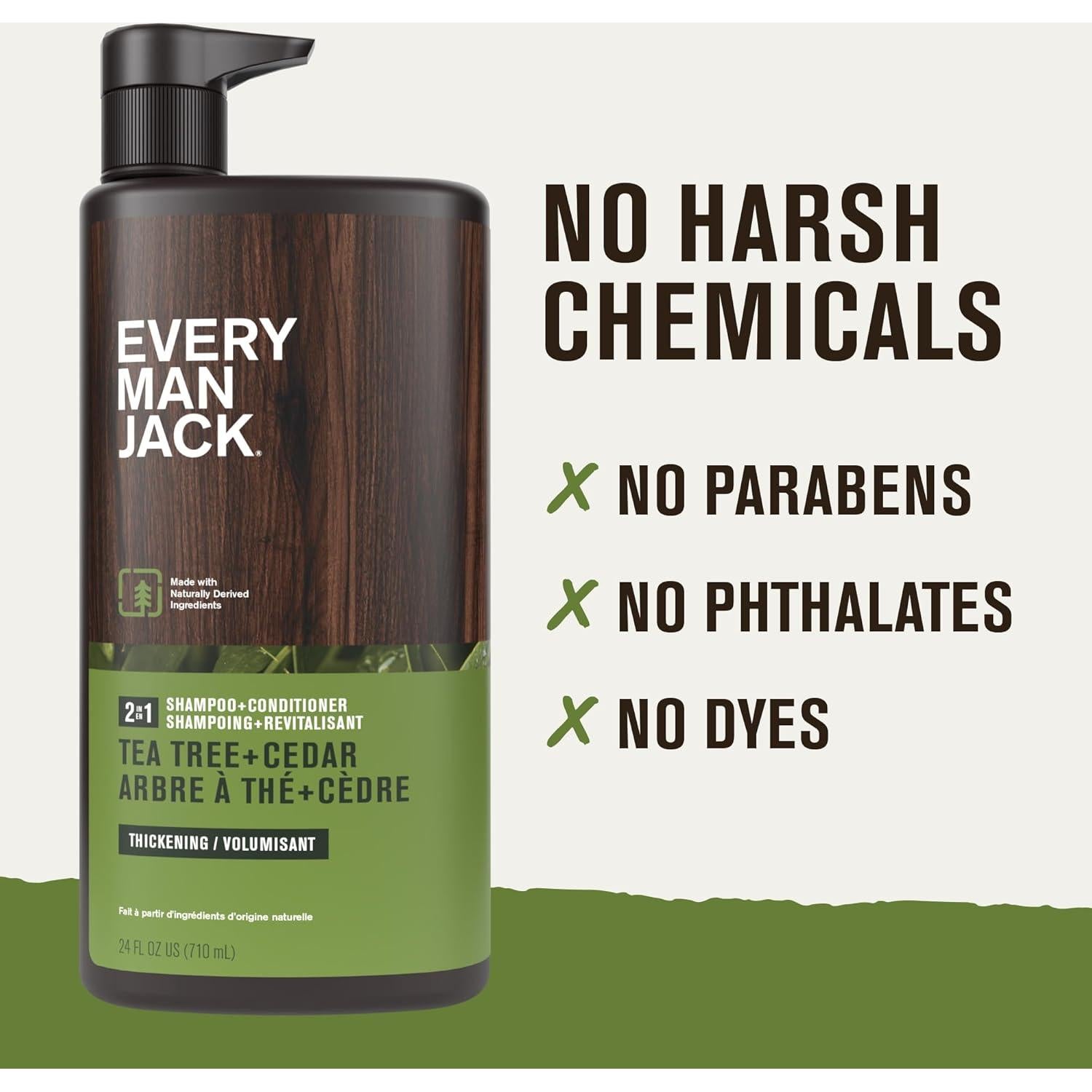 Champú y Acondicionador 2 en 1 Every Man Jack 710ml