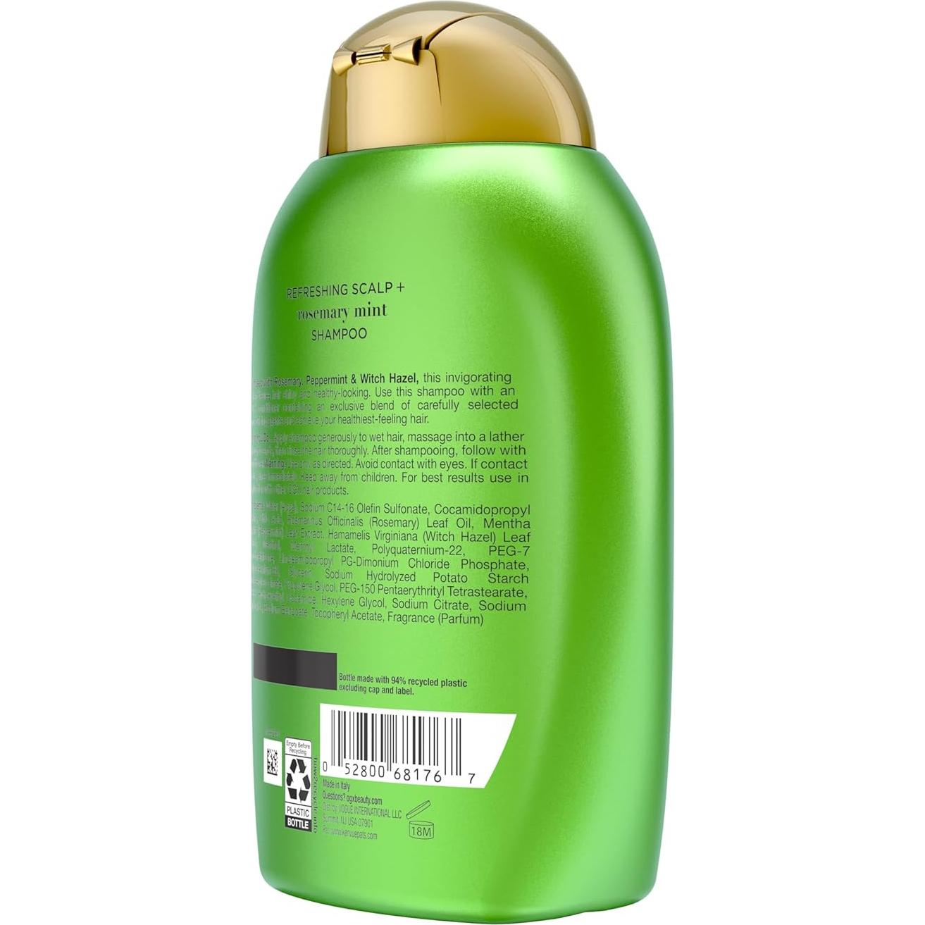 Champú Refrescante OGX 384 ml Romero y Menta Sin Sulfatos