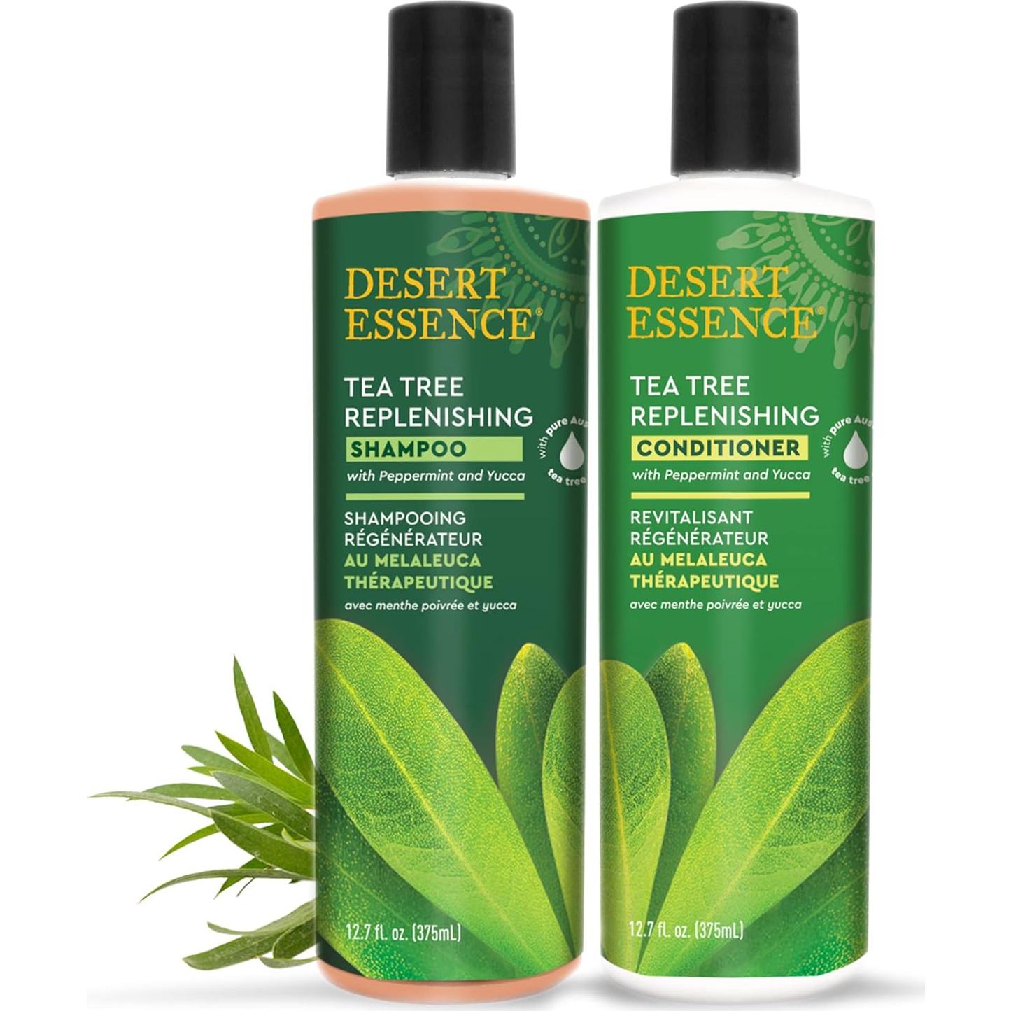 Champú Reponedor Desert Essence 375 ml Aceite de Árbol de Té