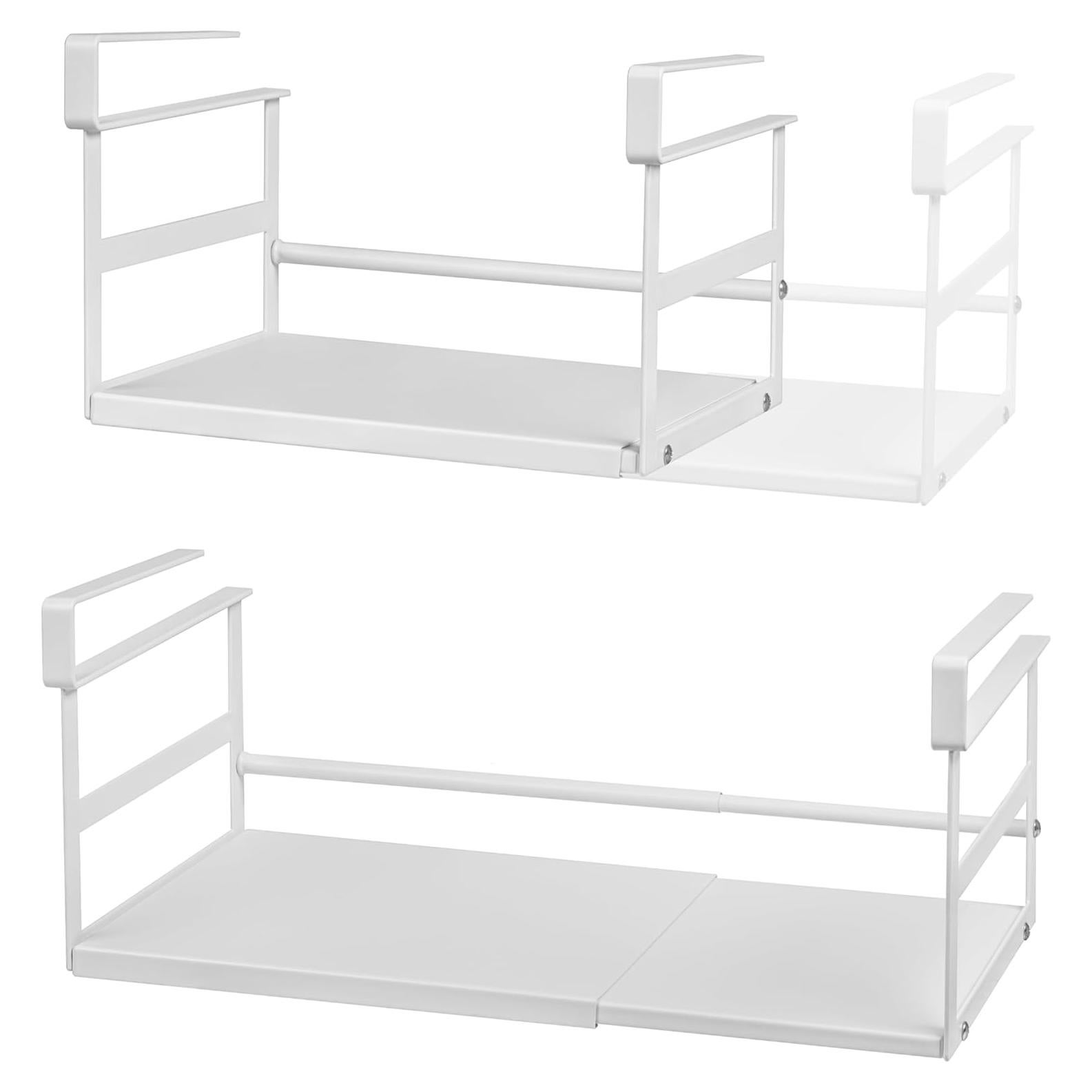 Cesta Bajo Estante Selosiz Expandible 2 Paquetes Blanca