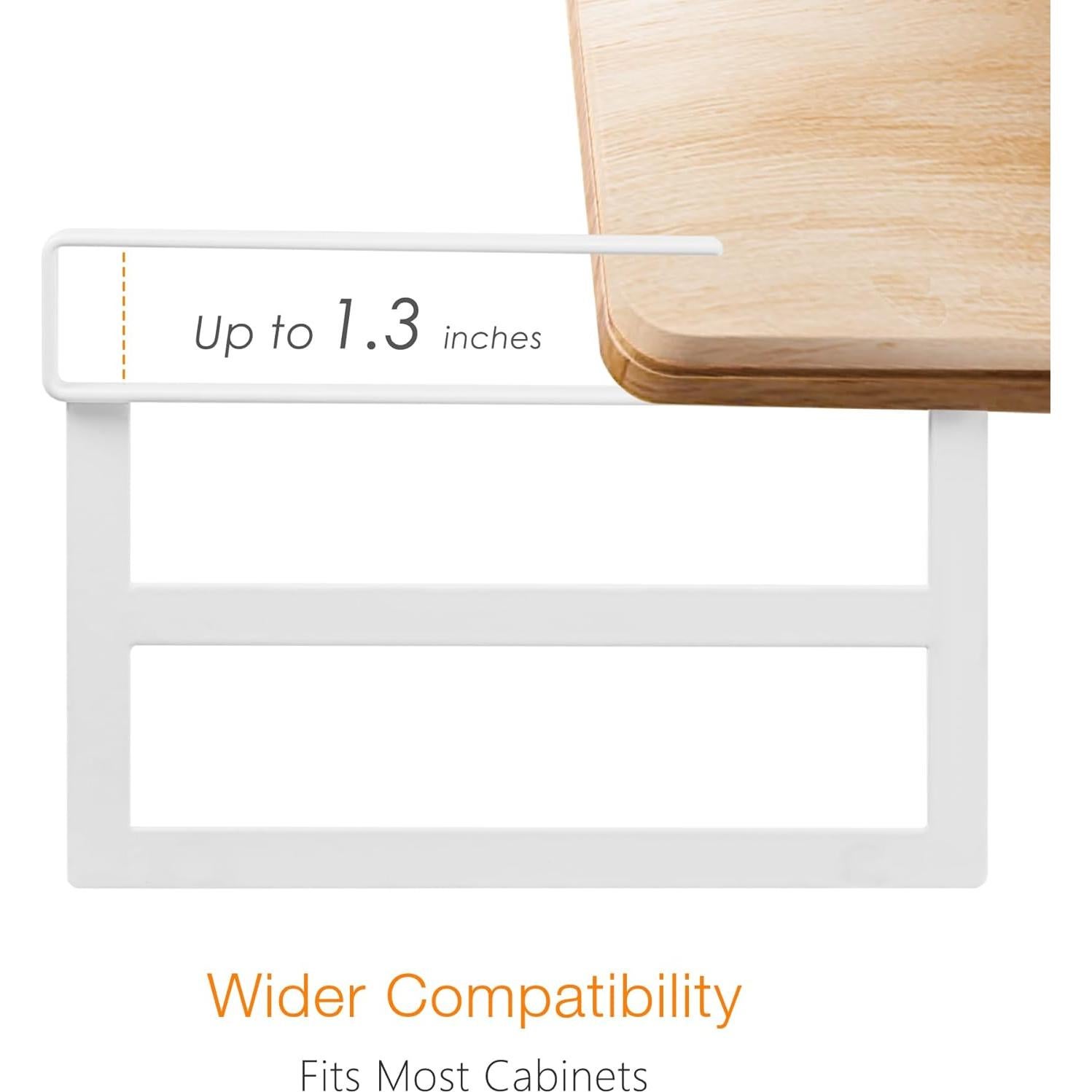 Cesta Bajo Estante Selosiz Expandible 2 Paquetes Blanca