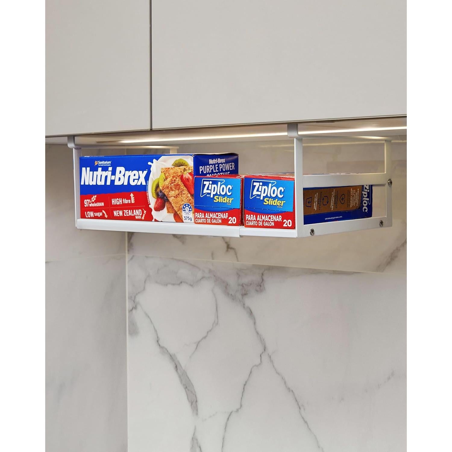 Cesta Bajo Estante Selosiz Expandible 2 Paquetes Blanca