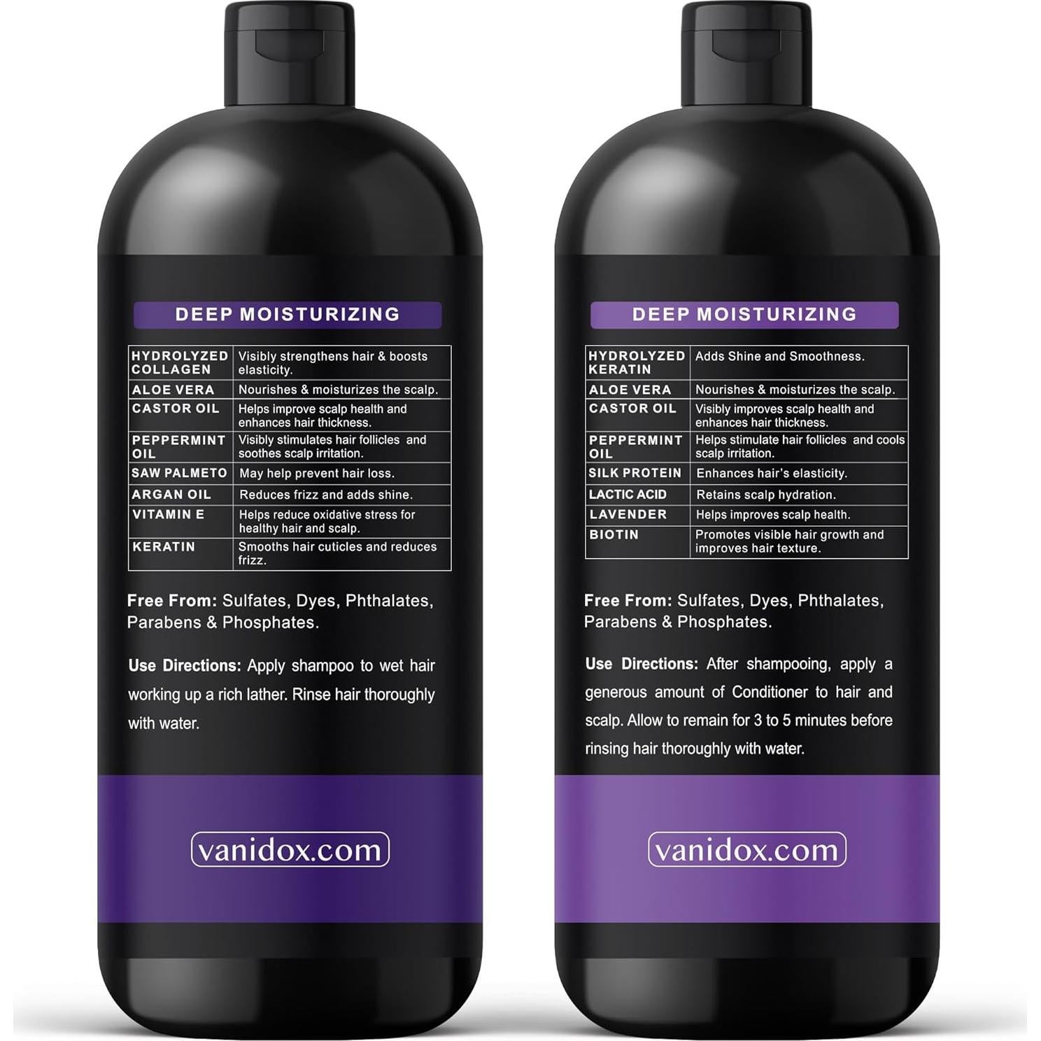 Champú y Acondicionador VANDOX Lavanda y Menta 473 ml