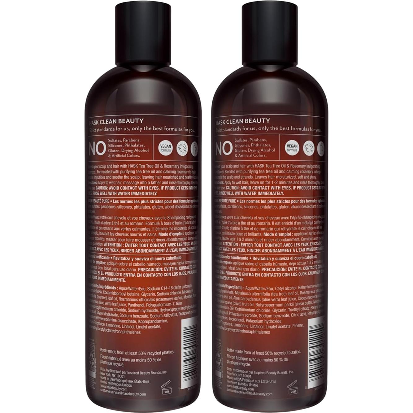 Champú y Acondicionador HASK Árbol de Té y Romero 226g