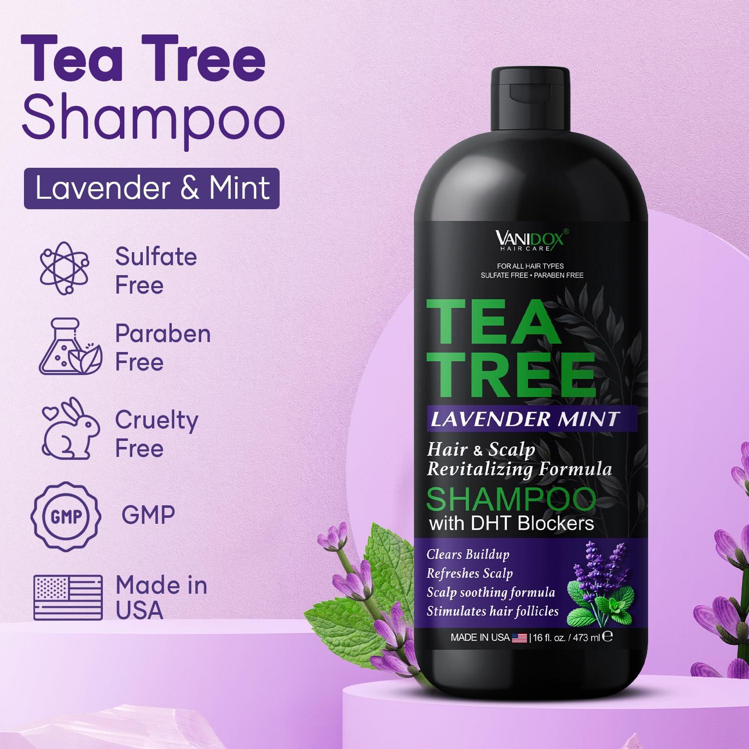 Champú VANIDOX de Árbol de Té, Lavanda y Menta 473 ml