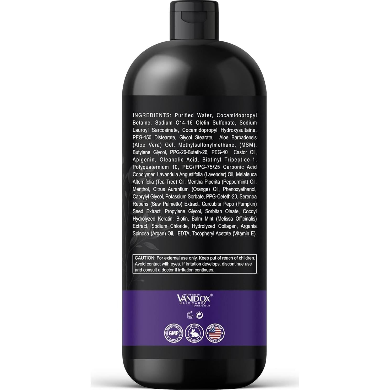 Champú VANIDOX de Árbol de Té, Lavanda y Menta 473 ml