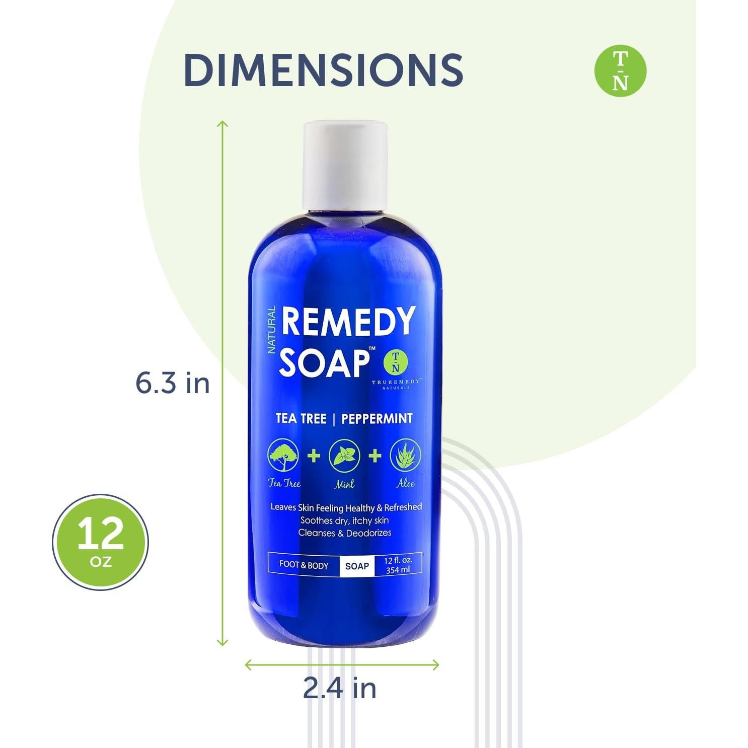 Jabón Corporal Truremedy Naturals 354ml Aceite de Árbol de Té