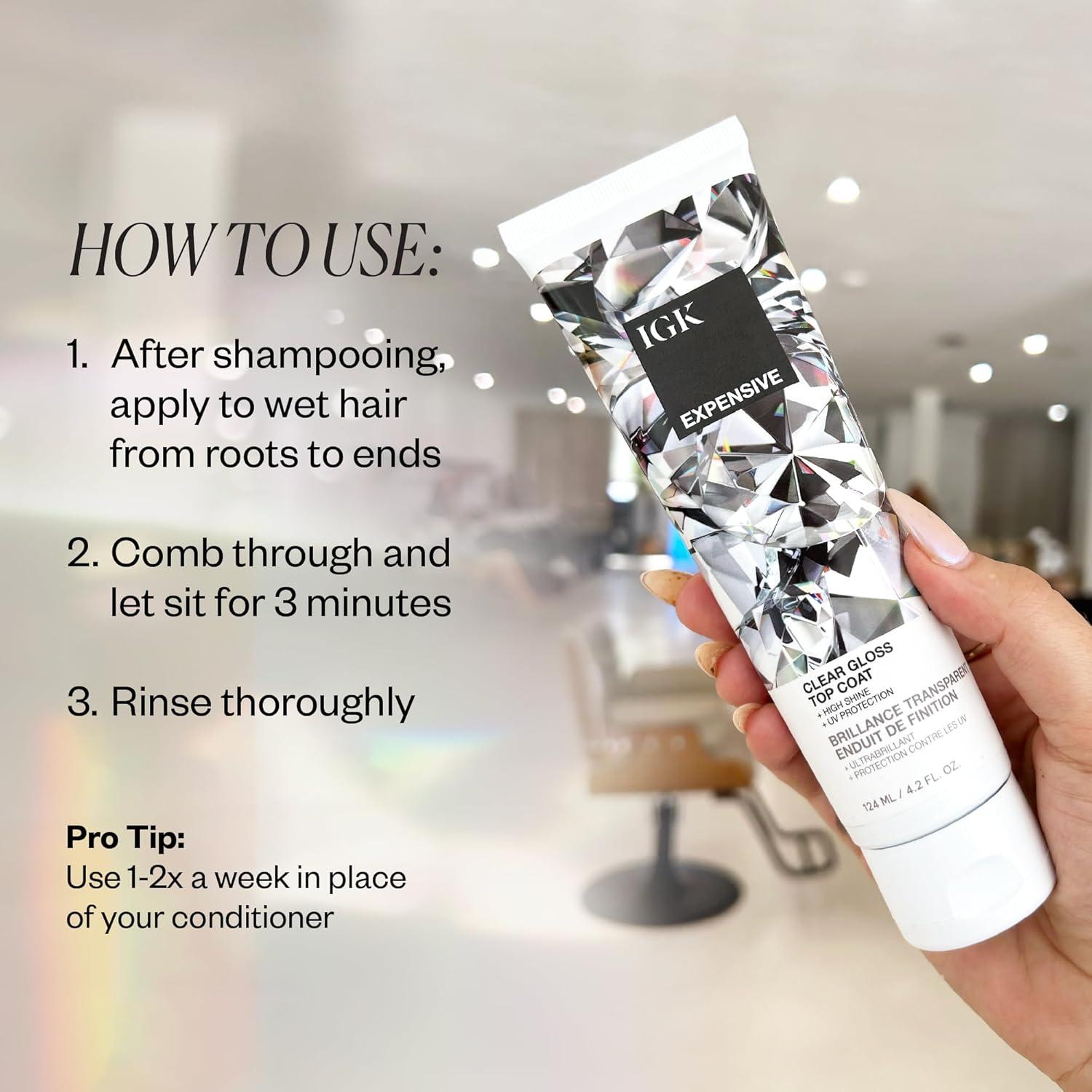 Tratamiento Brillo IGK Caro 118.3ml - Cabello Claro y Suave