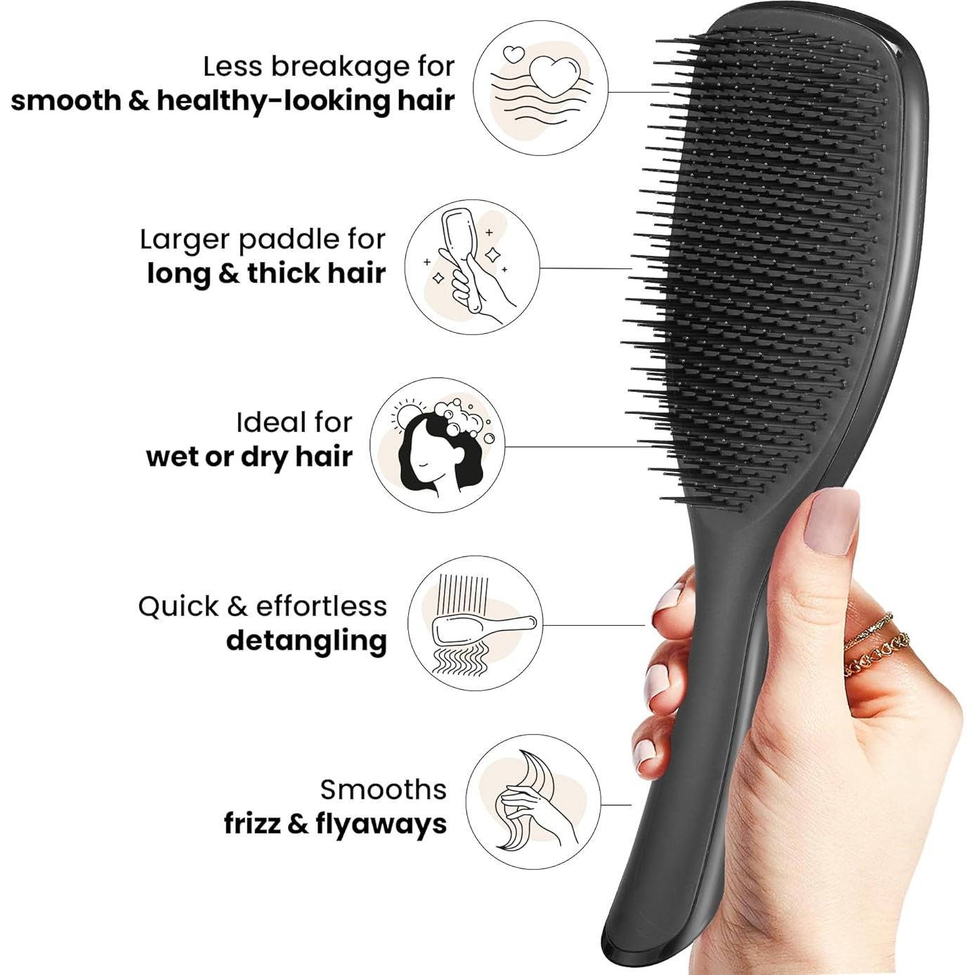 Cepillo Desenredante Grande Tangle Teezer Negro Brillante