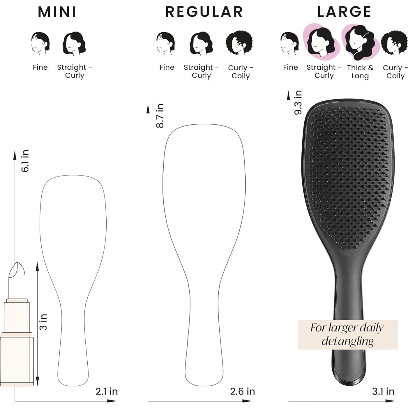 Cepillo Desenredante Grande Tangle Teezer Negro Brillante