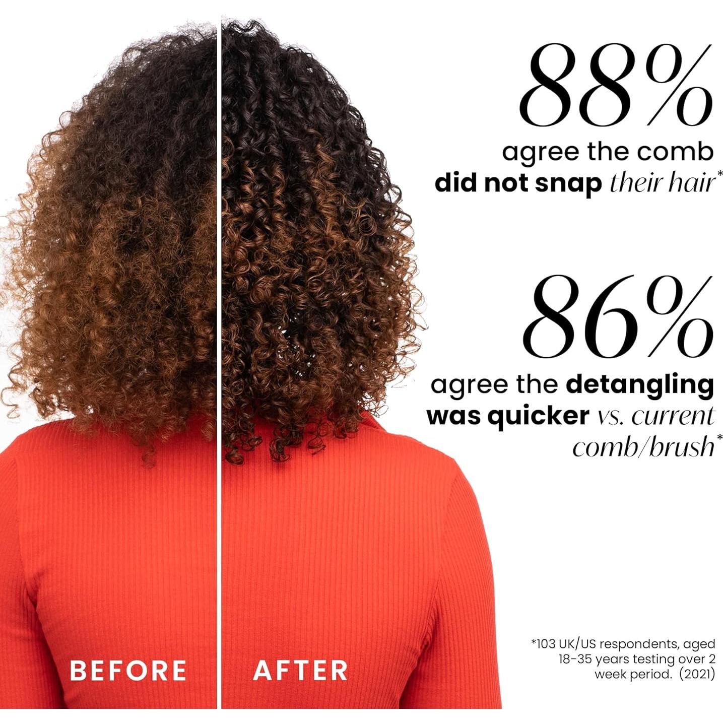 Peine Dientes Anchos Tangle Teezer Durazno para Cabello Rizado