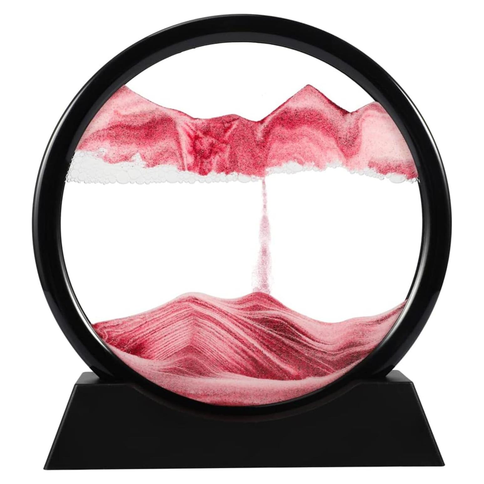 Reloj de Arena 3D Twohua 30 cm Decoración de Escritorio Rojo