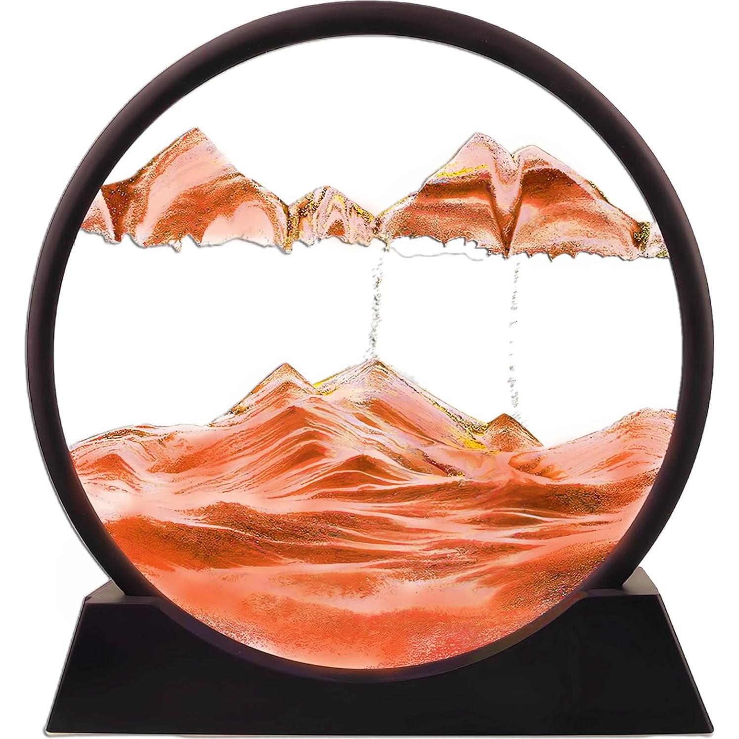 Reloj de Arena 3D Twohua 30 cm Decoración de Escritorio Rojo