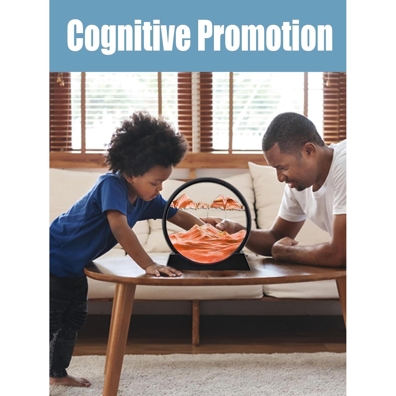 Reloj de Arena 3D Twohua 30 cm Decoración de Escritorio Rojo