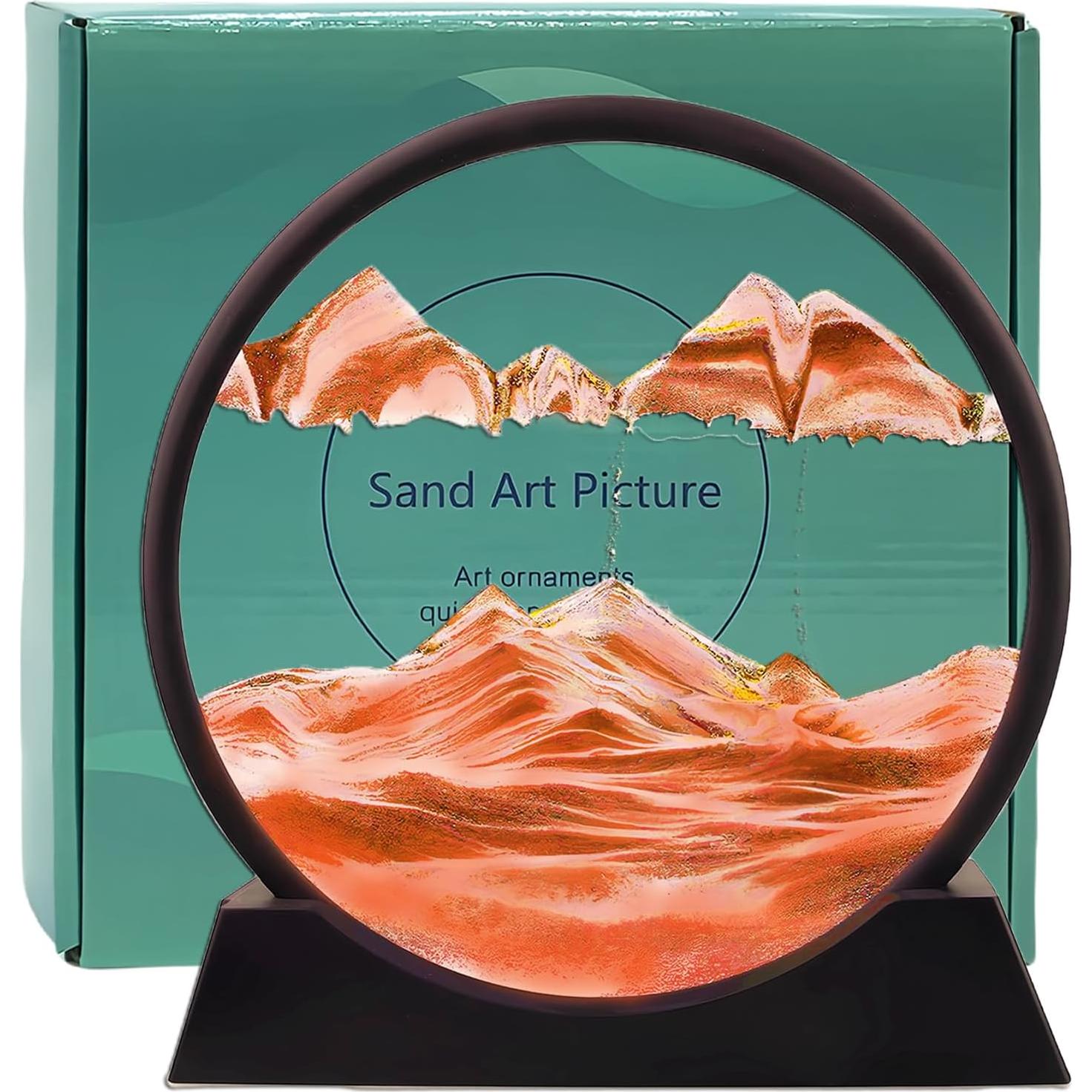 Reloj de Arena 3D Twohua 30 cm Decoración de Escritorio Rojo