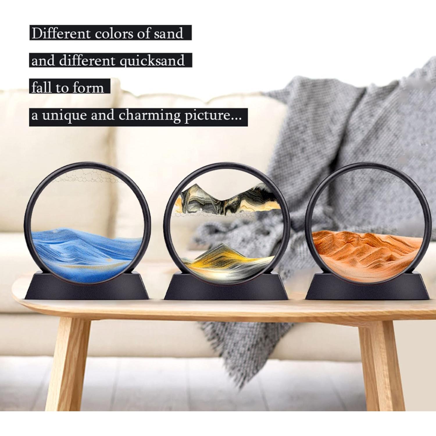 Reloj de Arena 3D Twohua 30 cm Decoración de Escritorio Rojo